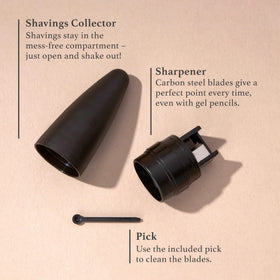Julep sharpener with lip and eyeliner pencils