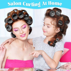 Jumbo hair rollers displayed on a white background