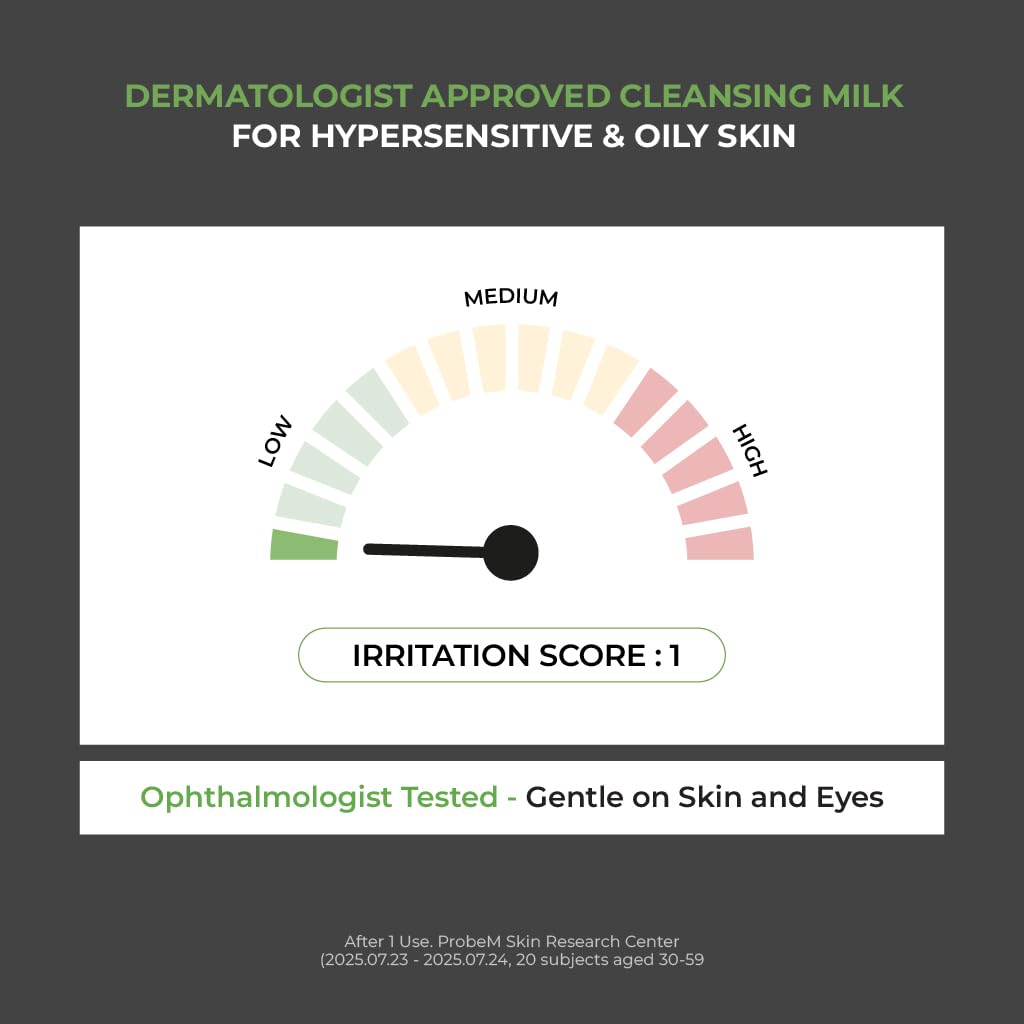 JUMISO Ceramide Cleansing Milk on a bathroom counter