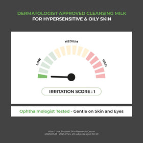 JUMISO Ceramide Cleansing Milk on a bathroom counter