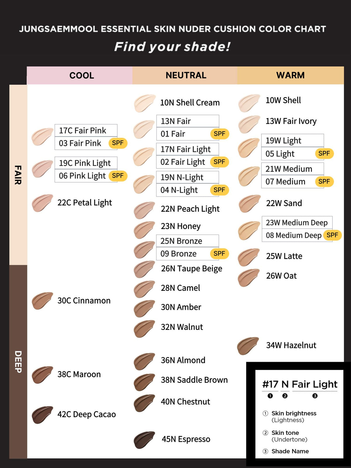 JUNG SAEM MOOL Essential Skin Nuder Cushion Mini texture swatch
