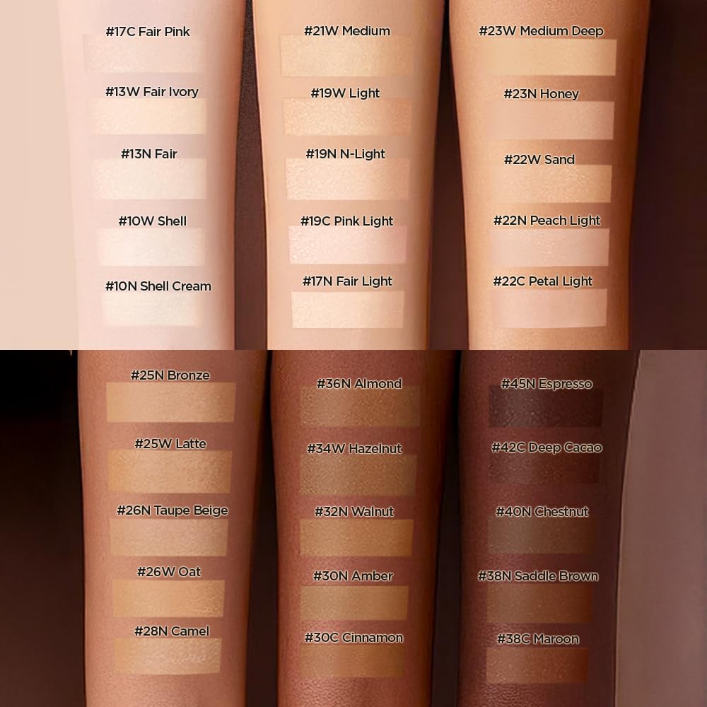 JUNG SAEM MOOL Skin Nuder Cushion 26N Taupe Beige shade range