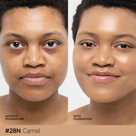 JUNG SAEM MOOL Skin Nuder Cushion 28N Camel puff and cushion close-up