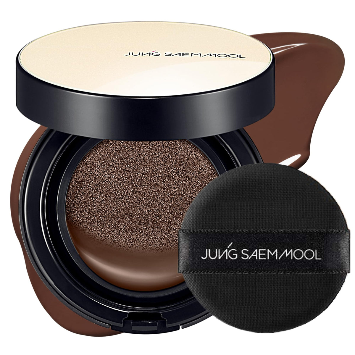 JUNG SAEM MOOL Skin Nuder Cushion Foundation 42C Deep Cacao front view