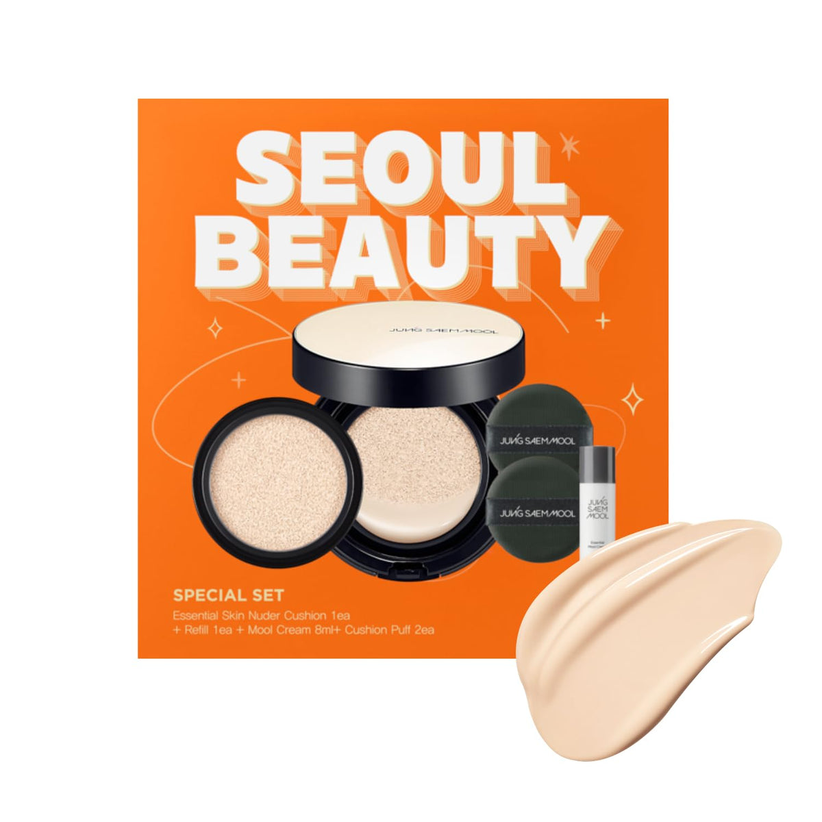JUNG SAEM MOOL Skin Nuder Cushion Gift Set packaging front view