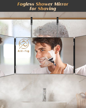 JUSRON self hair cutting mirror mounted on a wall