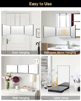 JUSRON self hair cutting mirror on a table