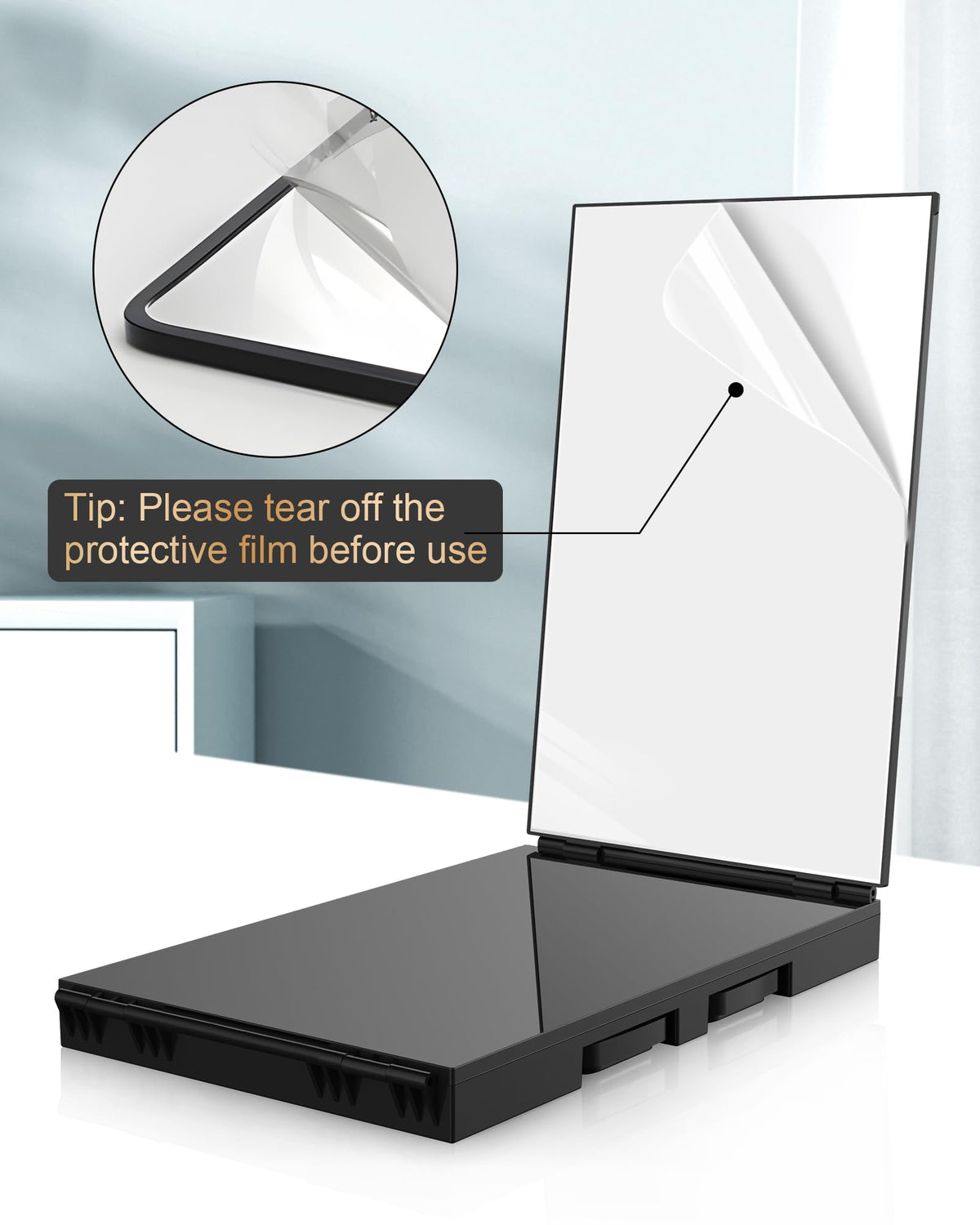 JUSRON self hair cutting mirror with accessories
