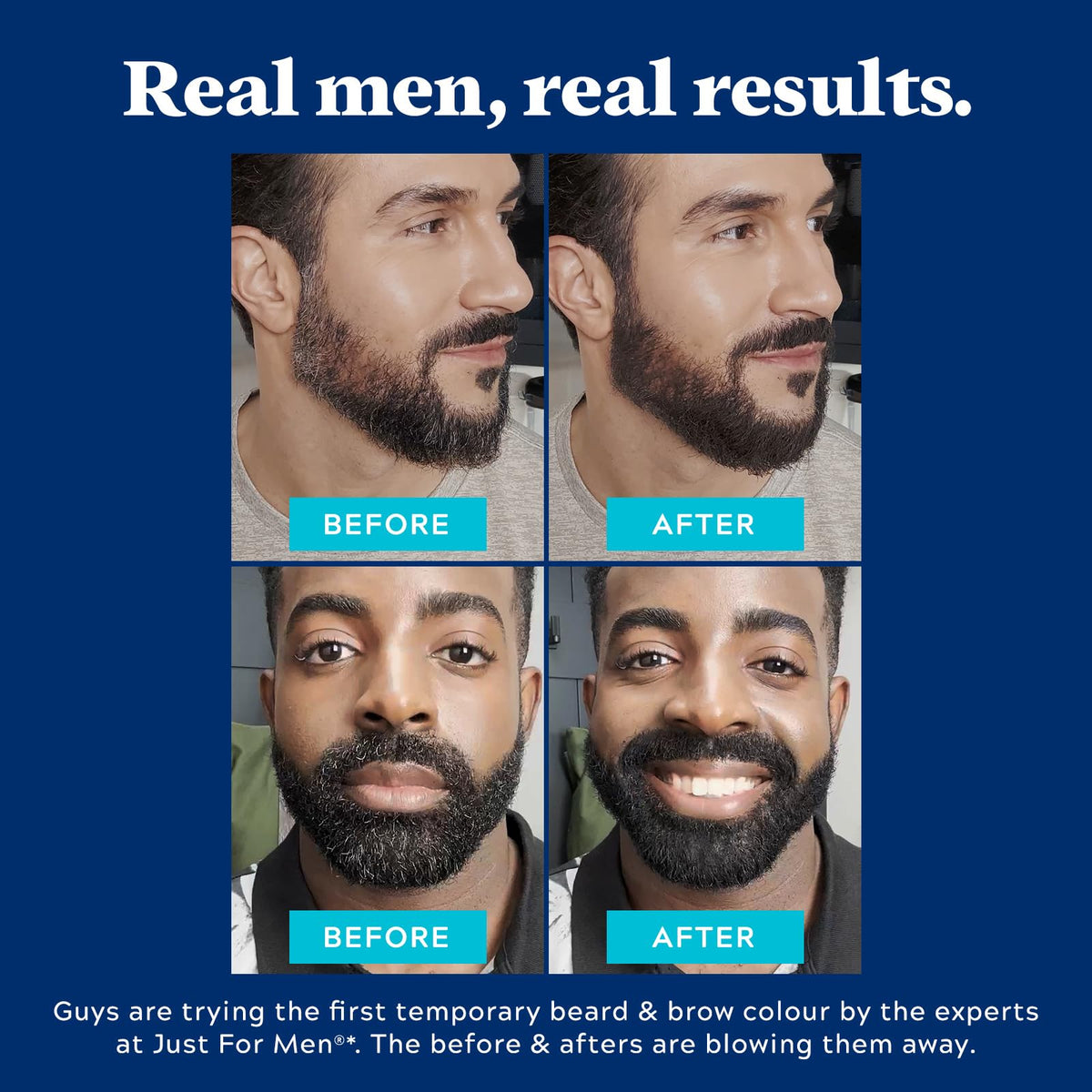 Just for Men 1-Day Beard & Brow Color Black application process