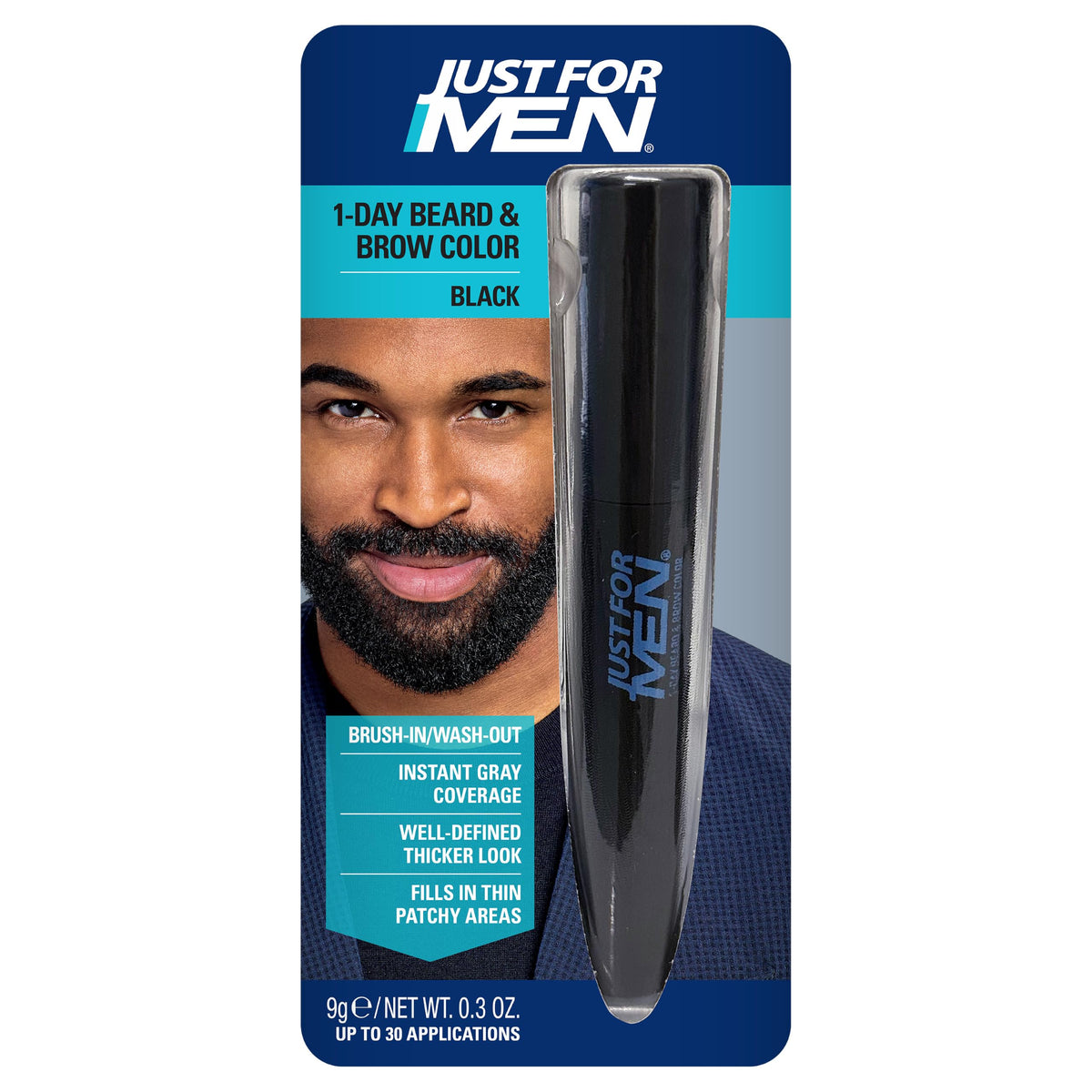 Just for Men 1-Day Beard & Brow Color Black front view