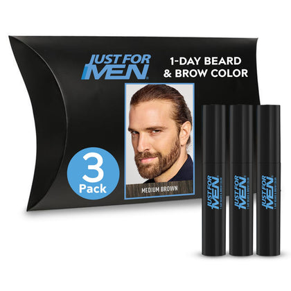 Just for Men 1-Day Beard & Brow Color Medium Brown front view