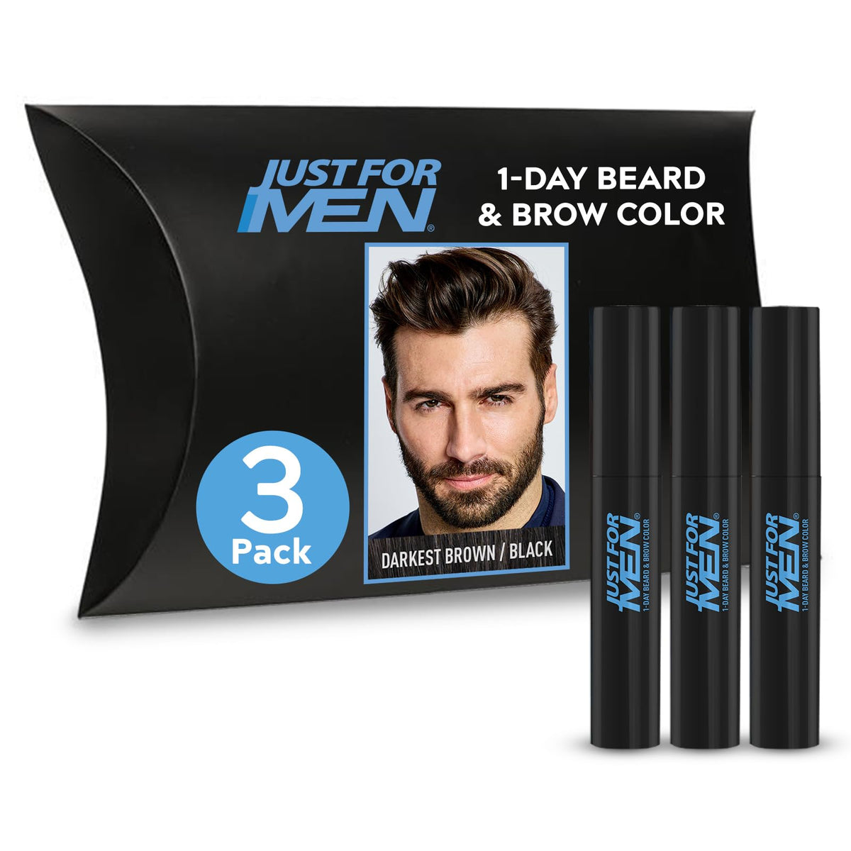 Just for Men 1-Day Beard & Brow Color packaging front view
