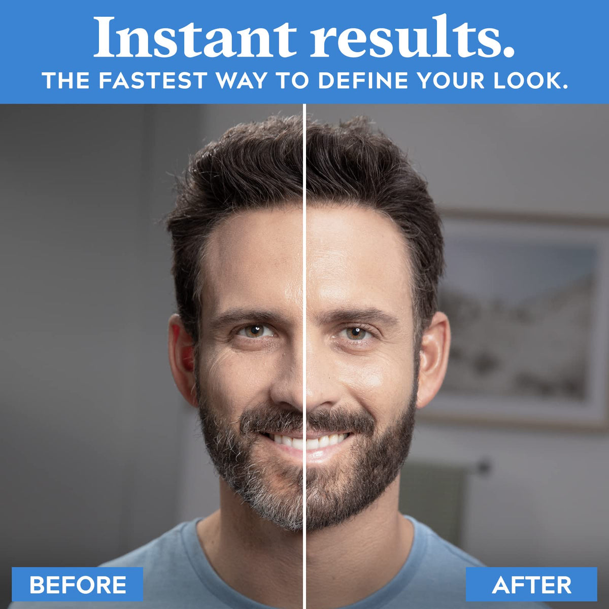 Just for Men 1-Day Beard & Brow Color packaging with instructions