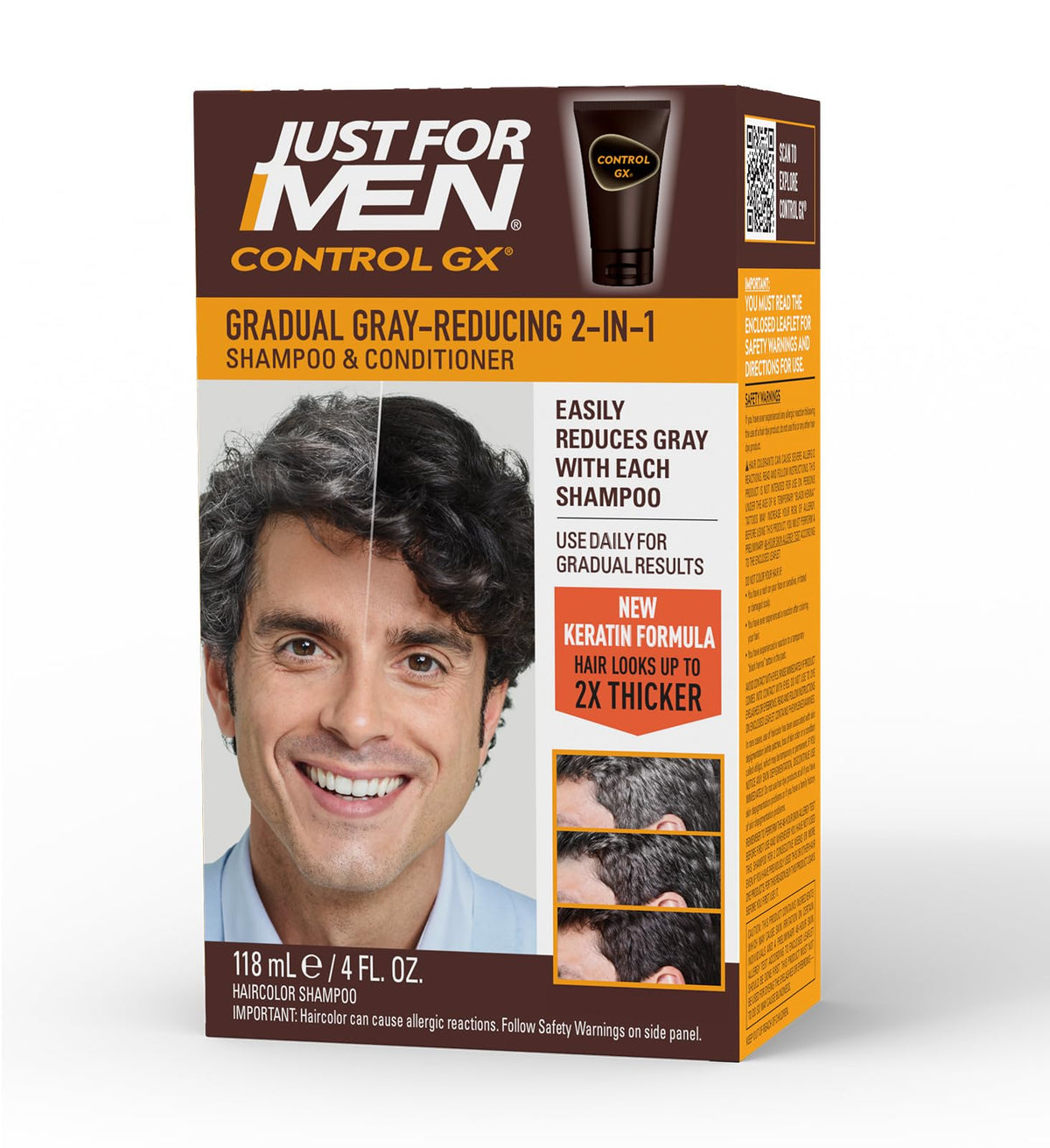 Just for Men Control GX 2-in-1 Shampoo & Conditioner front view
