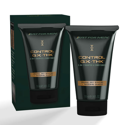Just for Men Control GX + THK Shampoo & Conditioner 4 oz front view