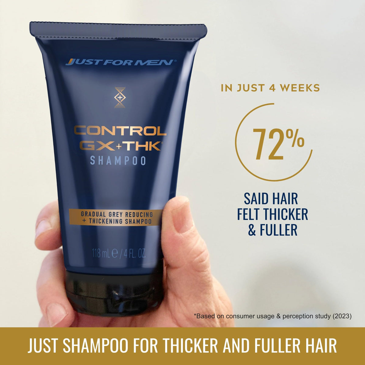 Just for Men Control GX + THK Thickening Shampoo 4 Fl Oz back view
