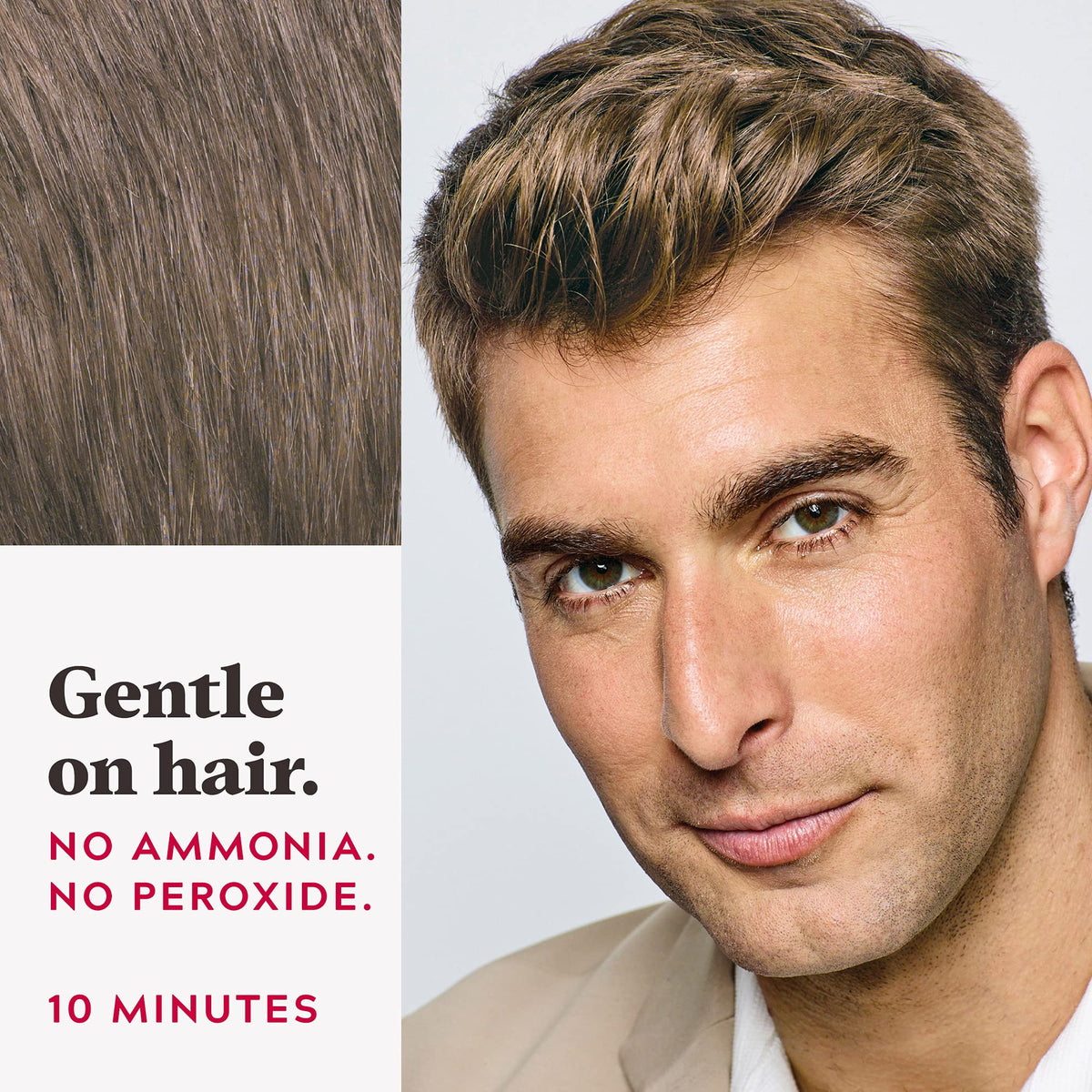 Just for Men Easy Comb-In Color Light Brown A-25 back view of packaging