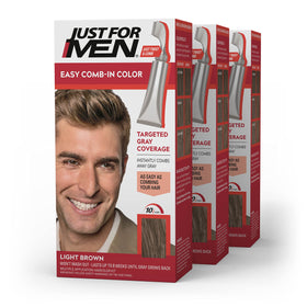 Just for Men Easy Comb-In Color Light Brown A-25 packaging front view