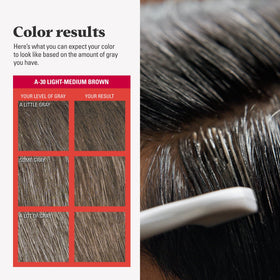 Just for Men Easy Comb-In Color Light-Medium Brown shade swatch