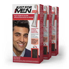 Just for Men Easy Comb-In Color Rich Black 3 Pack front view