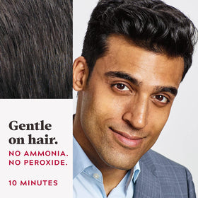 Just for Men Easy Comb-In Color Rich Black application process demonstration