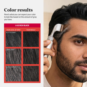Just for Men Easy Comb-In Color Rich Black shade comparison chart
