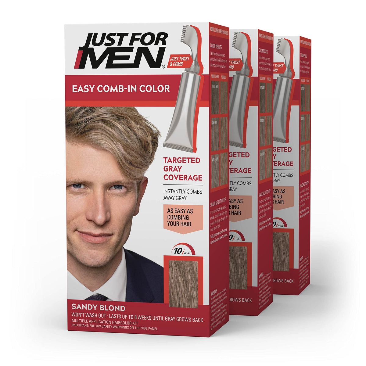 Just for Men Easy Comb-In Color Sandy Blond front view