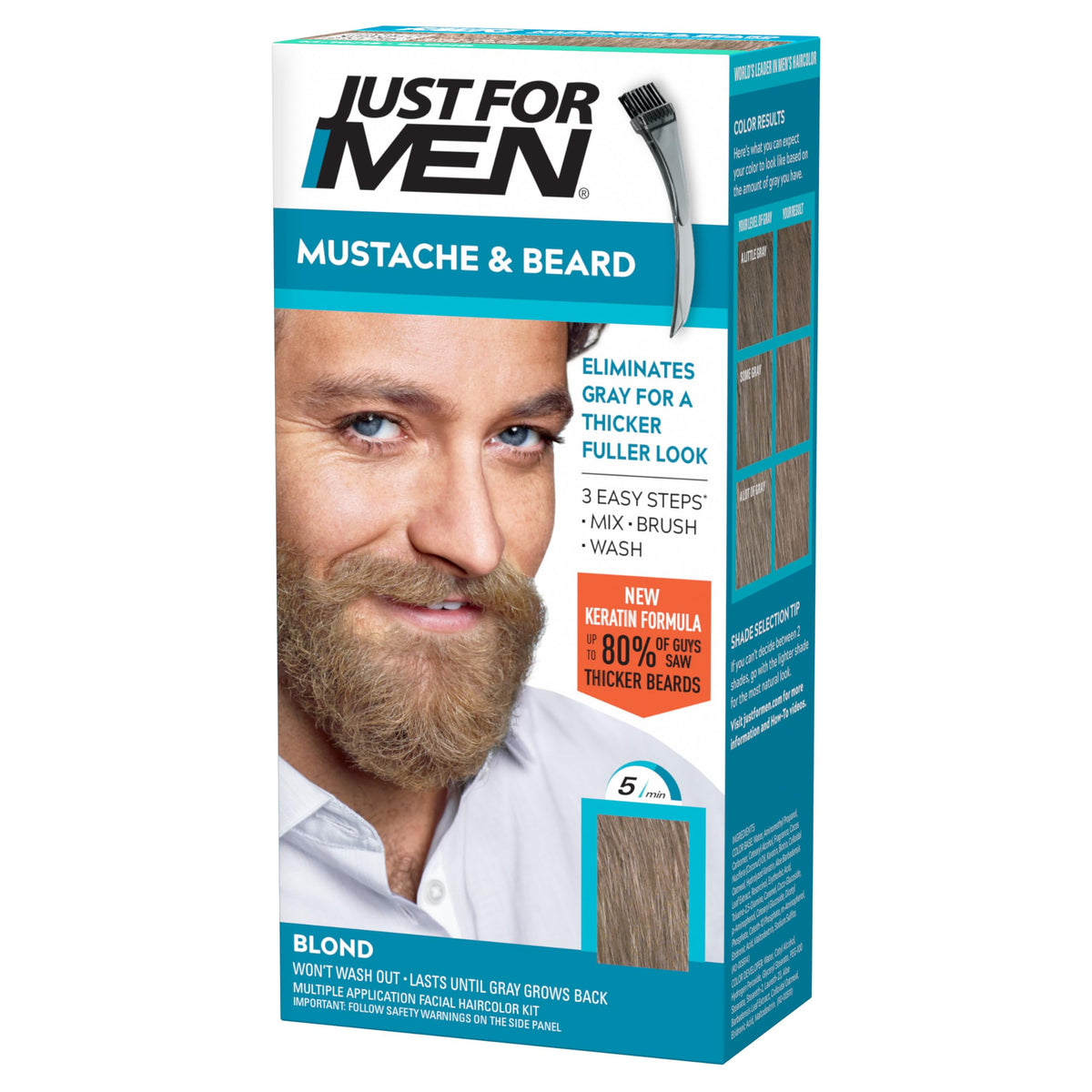 Just for Men Mustache & Beard Dye Blond M-10/15 packaging front view