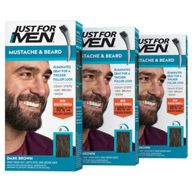 Just for Men Mustache & Beard Dye Dark Brown M-45 box front view