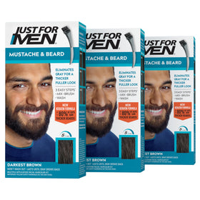 Just for Men Mustache & Beard Dye Darkest Brown M-50 front view