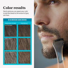 Just for Men Mustache & Beard Dye in use on facial hair