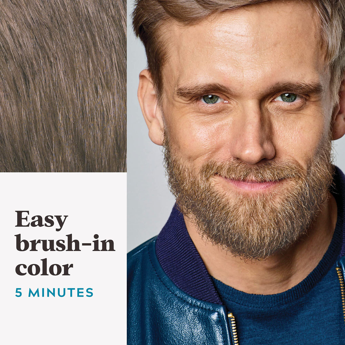 Just for Men Mustache & Beard Dye Light Brown M-25 application process