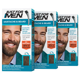 Just for Men Mustache & Beard Dye Medium-Dark Brown M-40 front view