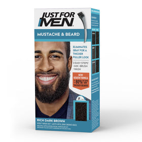 Just for Men Mustache & Beard Dye Rich Dark Brown M-47 front view