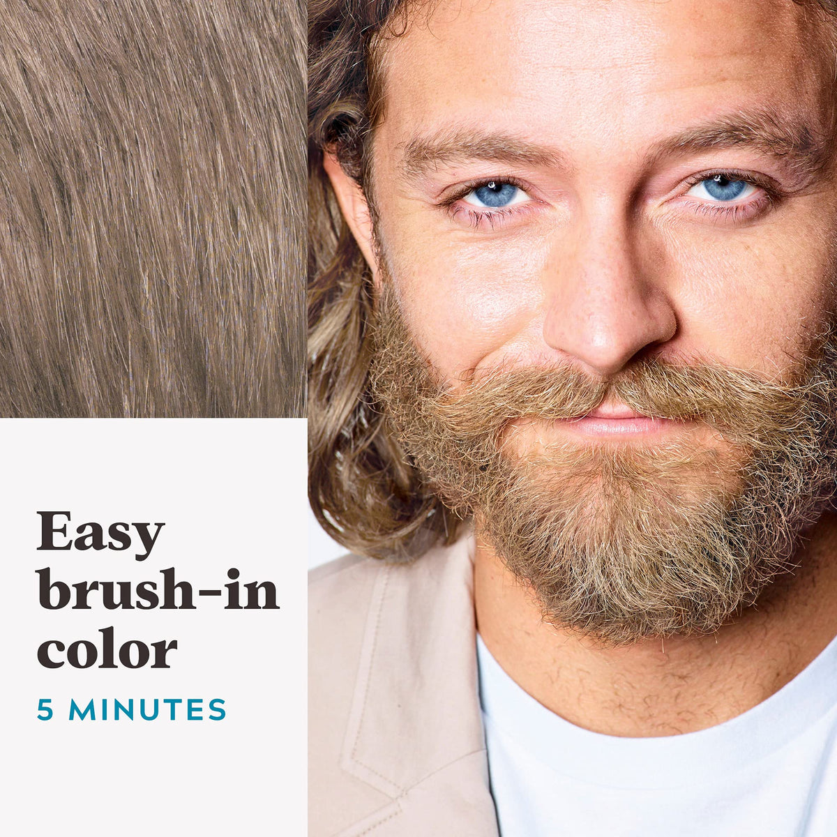 Just for Men Mustache & Beard Dye showing application process