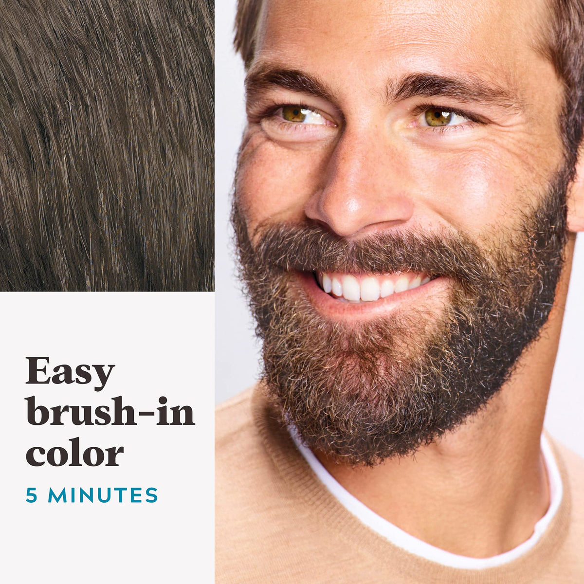 Just for Men Mustache & Beard Dye showing included brush
