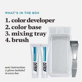Just for Men Mustache & Beard Dye showing keratin and coconut oil benefits