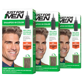 Just for Men Shampoo-In Color Light Brown H-25 front view