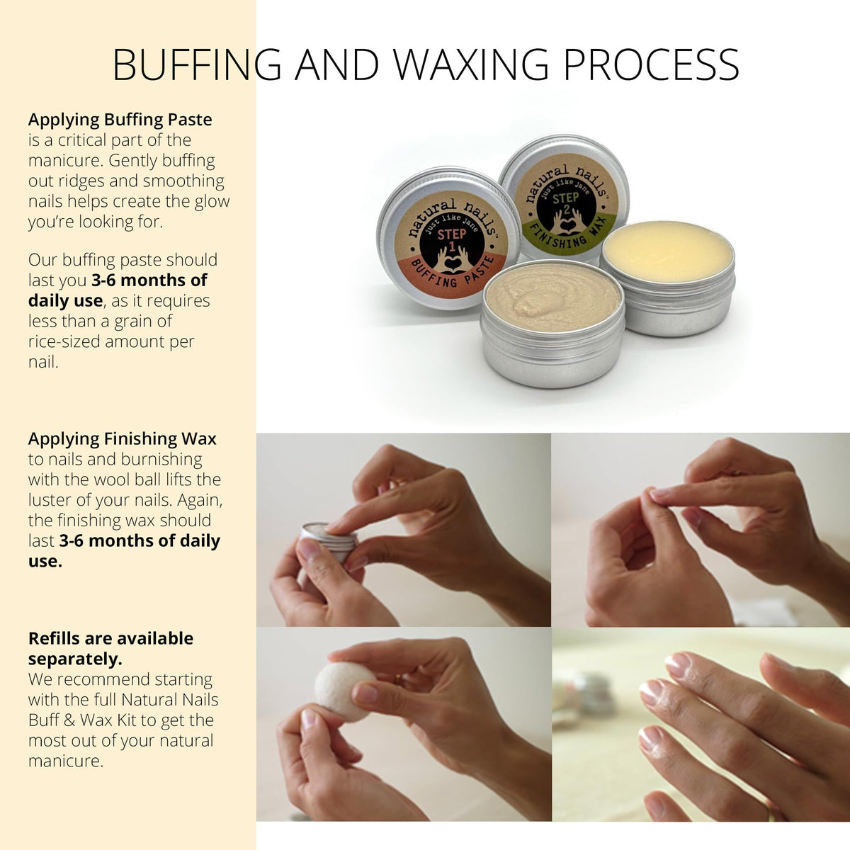 Just Like Jane Natural Nails Gentle Buffing Paste in a lifestyle setting