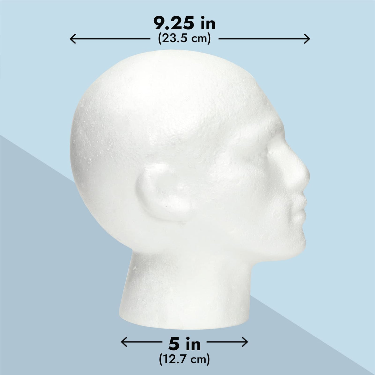 Juvale Foam Head with a wig displayed on it