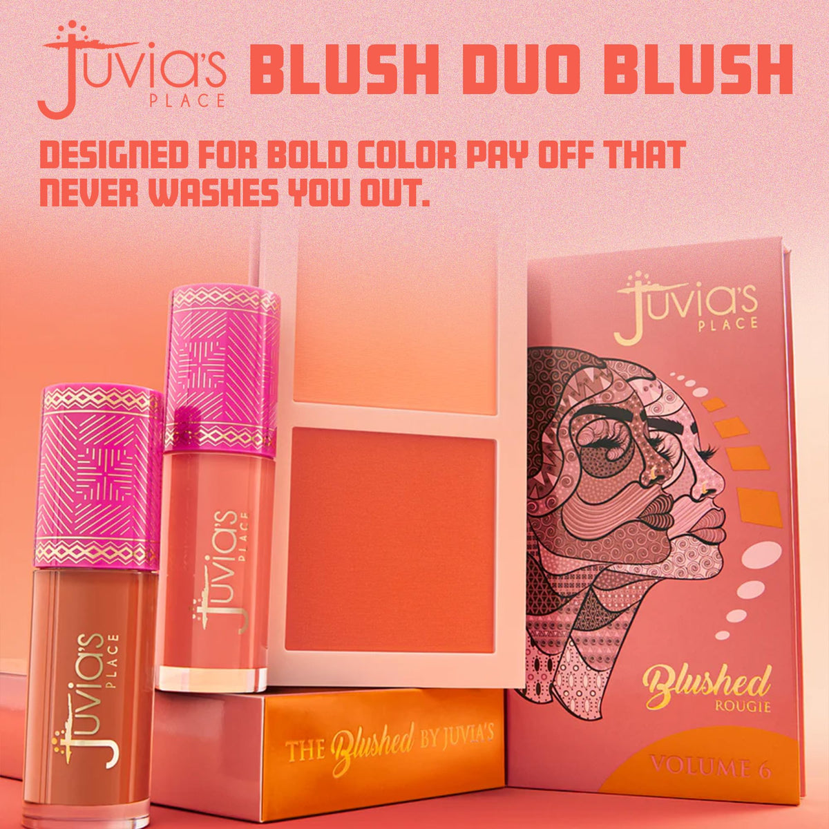 Juvia's Place Duo Blush Vol 6 close-up of shades