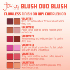 Juvia's Place Duo Blush Vol 6 swatches on skin
