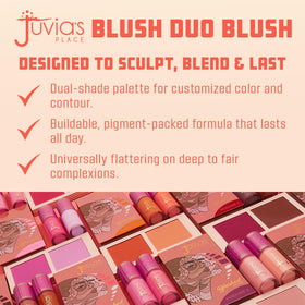 Juvia's Place Duo Blush Vol 6 with makeup brush