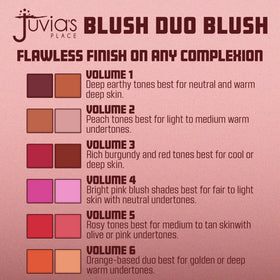 Juvia's Place Duo Blush Volume 1 close-up of blush shades