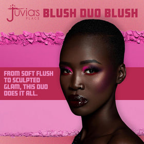 Juvia's Place Duo Blush Volume 4 on a makeup table
