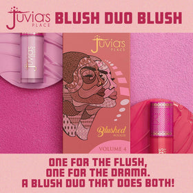 Juvia's Place Duo Blush Volume 4 with makeup brushes