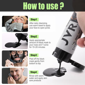 JVR Charcoal Peel Off Face Mask side view