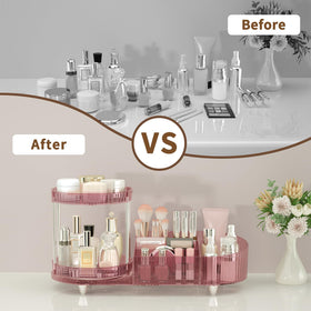 Jywantful 360 Rotating Makeup Organizer packaging in pink box