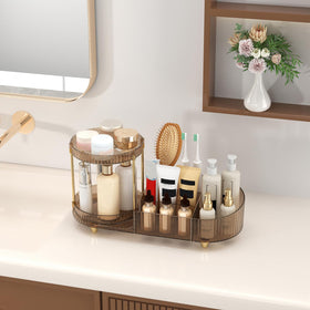 Jywantful Makeup Organizer in use with various beauty products