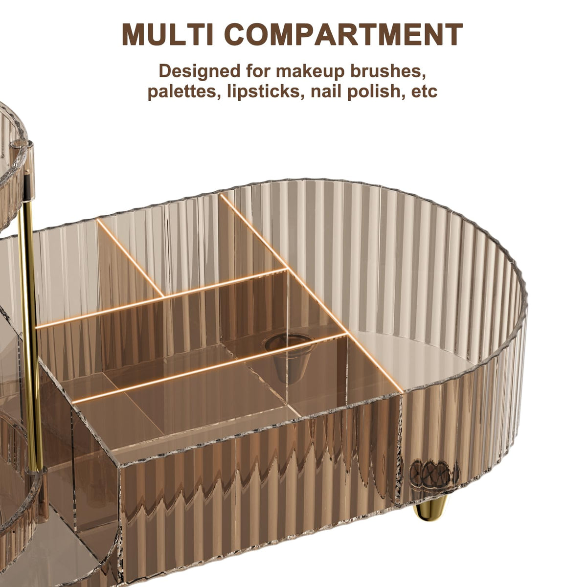 Jywantful Makeup Organizer with cosmetics and perfumes inside